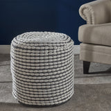 Handcrafted Modern Water-Resistant Fabric Ottoman Pouf - NH807103