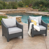 Outdoor Wicker Club Chair w/ Water Resistant Cushions (Set of 2) - NH988992