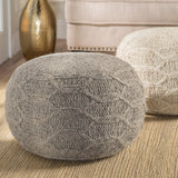 Handcrafted Boho Fabric Pouf - NH996992