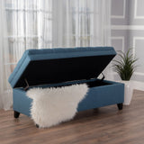 Tufted Fabric Storage Ottoman Bench - NH078692