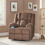 Contemporary Pillow Tufted Massage Recliner - NH481413