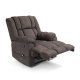 Contemporary Pillow Tufted Massage Recliner - NH481413