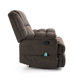 Contemporary Pillow Tufted Massage Recliner - NH481413