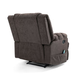 Contemporary Pillow Tufted Massage Recliner - NH481413