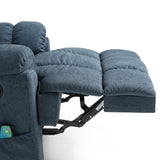 Contemporary Pillow Tufted Massage Recliner - NH481413