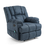 Contemporary Pillow Tufted Massage Recliner - NH481413