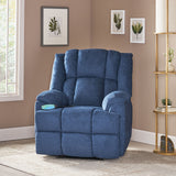 Contemporary Pillow Tufted Massage Recliner - NH481413