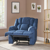 Contemporary Pillow Tufted Massage Recliner - NH481413