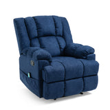 Contemporary Pillow Tufted Massage Recliner - NH481413