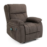 Contemporary Pillow Tufted Massage Recliner - NH681413