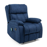 Contemporary Pillow Tufted Massage Recliner - NH681413