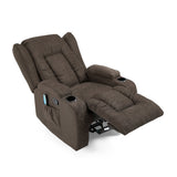 Contemporary Pillow Tufted Massage Recliner - NH091413