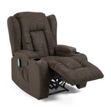 Contemporary Pillow Tufted Massage Recliner - NH091413