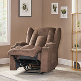 Contemporary Pillow Tufted Massage Recliner - NH091413