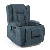 Contemporary Pillow Tufted Massage Recliner - NH091413