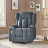 Contemporary Pillow Tufted Massage Recliner - NH091413