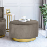 Modern Glam Velvet Swivel Ottoman - NH238413