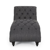 Contemporary Fabric Button Tufted Chaise Lounge - NH243413