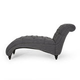 Contemporary Fabric Button Tufted Chaise Lounge - NH243413