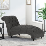 Contemporary Fabric Button Tufted Chaise Lounge - NH243413