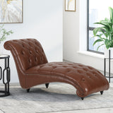 Contemporary Button Tufted Chaise Lounge - NH043413