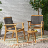 Outdoor 3 Piece Acacia Wood Chat Set - NH496313