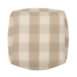 Modern Fabric Checkered Cube Pouf - NH356313