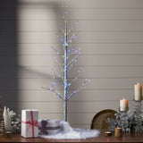 4-foot Pre-Lit 152 Multi-Color LED Artificial Christmas Twig Tree - NH576313