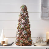 Pre-Decorated Pine Cone and Glitter Unlit Artificial Tabletop Christmas Tree - NH066313