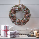 18.5" Pine Cone and Glitter Unlit Artificial Christmas Wreath - NH566313