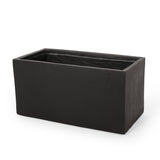 Outdoor Modern Cast Stone Rectangular Planter - NH013313