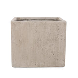 Outdoor Modern Cast Stone Square Planter - NH913313