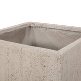 Outdoor Modern Cast Stone Square Planter - NH913313