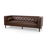 Contemporary Tufted Deep Seated Sofa with Accent Pillows - NH253313