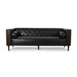 Contemporary Tufted Deep Seated Sofa with Accent Pillows - NH253313