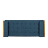 Mid-Century Modern Tufted Double End Chaise Lounge with Bolster Pillows - NH227413