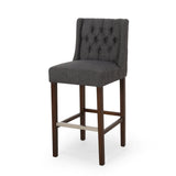 Contemporary Wingback Faux Leather Barstools (Set of 2) - NH362313