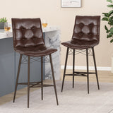 Contemporary Tufted Barstools, Set of 2 - NH854413