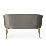 Modern Glam Tufted Velvet Loveseat - NH694413