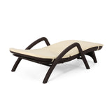 Outdoor Faux Wicker Chaise Lounge with Cushion - NH912313