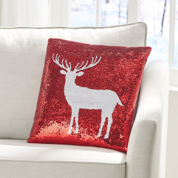 Glam Sequin Christmas Throw Pillow Cover - NH677313