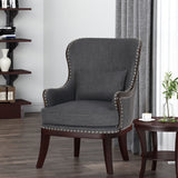 Contemporary Upholstered Accent Chair with Nailhead Trim - NH375513