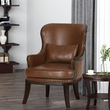 Contemporary Upholstered Accent Chair with Nailhead Trim - NH375513