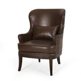 Contemporary Upholstered Accent Chair with Nailhead Trim - NH375513