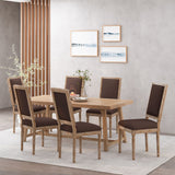 French Country Wood Upholstered Dining Chair (Set of 6) - NH955513