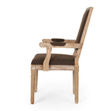 French Country Wood Upholstered Dining Chair - NH511513