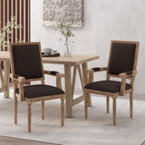 French Country Wood Upholstered Dining Chair - NH511513