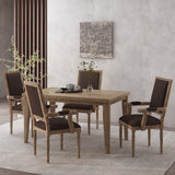 French Country Wood Upholstered Dining Chair - NH511513