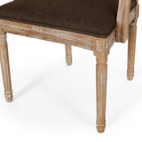 French Country Wood Upholstered Dining Chair - NH511513