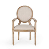 French Country Wood Upholstered Dining Chair - NH241513